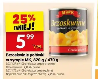 Twój Market Brzoskwinie połówki w syropie MK oferta