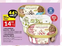 Twój Market Lody waniliowe z sosem truskawkowym i kawałkiem wafla Carte D'or oferta