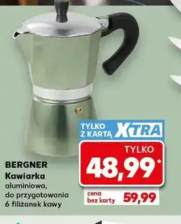 Kaufland Kawiarka aluminiowa BERGNER do przygotowania 6 filiżanek kawy oferta