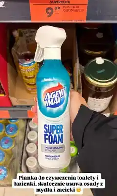 Biedronka Spray do czyszczenia łazienki i toalety Agent Max Super Foam Fresh oferta