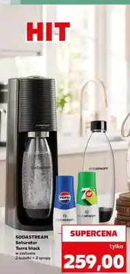 Kaufland Saturator Sodastream Terra black w zestawie 2 butelki + 2 syropy oferta