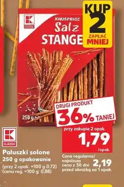 Kaufland Paluszki solone K-Classic oferta