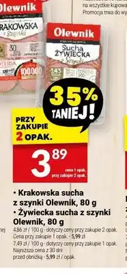 Twój Market Żywiecka sucha z szynki Olewnik oferta