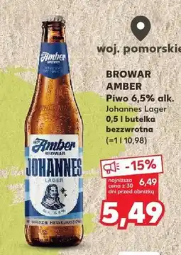 Kaufland Piwo Amber Johannes Lager 6,5% alk oferta