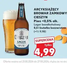 Kaufland Piwo bezalkoholowe Arcyksiążęcy Browar Zamkowy Cieszyn Lager oferta