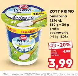 Kaufland Śmietana 18% tł. Primo oferta