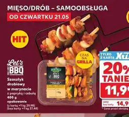 Kaufland Szaszłyk drobiowy w marynacie z papryką i cebulą Let's BBQ oferta