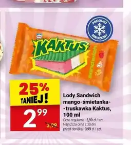 Twój Market Lody Sandwich mango-śmietanka-truskawka Kaktus oferta