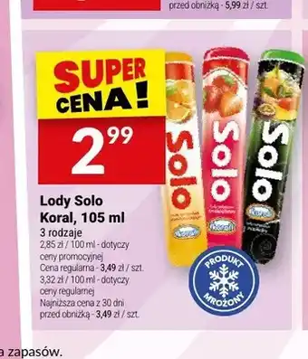 Twój Market Lody Solo Koral oferta