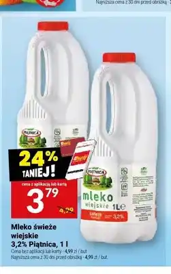 Twój Market Mleko świeże wiejskie 3,2% Piątnica oferta