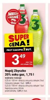 Twój Market Napój Zbyszko 20% soku gaz oferta