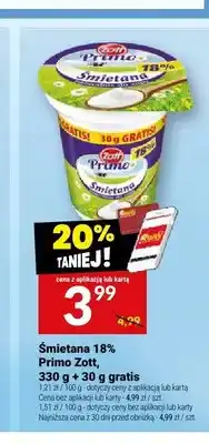 Twój Market Śmietana 18% Primo Zott oferta