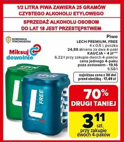 Carrefour Piwo bezalkoholowe LECH FREE 4-pak oferta
