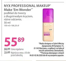 Hebe Podkład do twarzy z długotrwałym kryciem NYX PROFESSIONAL MAKEUP Make 'Em Wonder różne odcienie oferta