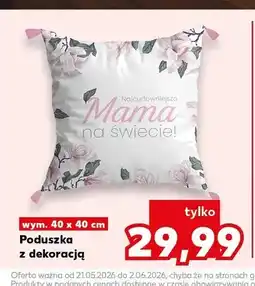Kaufland Poduszka z dekoracją 40x40cm oferta