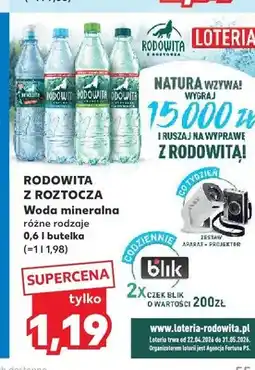 Kaufland Woda mineralna RODOWITA Z ROZTOCZA oferta