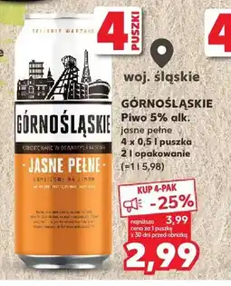 Kaufland Piwo Górnośląskie jasne pełne 5% alk oferta