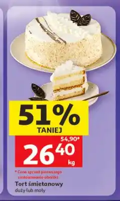 Auchan Tort śmietanowy duży oferta