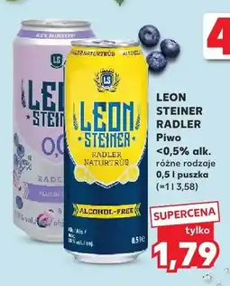 Kaufland Piwo bezalkoholowe Leon Steiner Radler Blueberry oferta