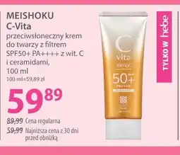 Hebe Przeciwsłoneczny krem do twarzy z filtrem SPF50+ PA++++ z wit. C i ceramidami MEISHOKU C-Vita oferta