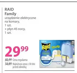 Hebe Urządzenie elektryczne na komary + płyn 45 nocy RAID Family oferta