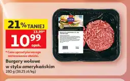 Auchan Burgery wołowe w stylu amerykańskim oferta