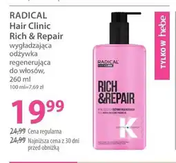 Hebe Wygładzająca odżywka regenerująca do włosów Radical Hair Clinic Rich & Repair oferta
