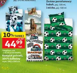 Auchan Komplet pościeli 100% bawełny wym.: 160x200cm oferta
