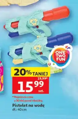 Auchan Pistolet na wodę ONE TWO FUN dł. 40cm oferta