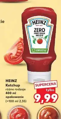Kaufland Ketchup Zero added sugar and salt Heinz oferta
