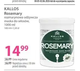Hebe Rozmarynowa odżywcza maska do włosów Kallos Rosemary oferta