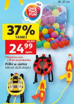 Auchan Piłki w siatce ONE TWO FUN 100-pak oferta