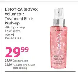 Hebe Eliksir push-up do włosów L'BIOTICA BIOVAX Volumetric Treatment Elixir Push-up oferta