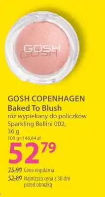 Hebe Róż wypiekany do policzków GOSH COPENHAGEN Baked To Blush Sparkling Bellini 002 oferta