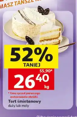 Auchan Tort śmietanowy mały oferta
