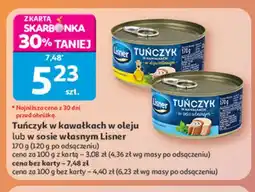 Auchan Tuńczyk w kawałkach w oleju Lisner oferta