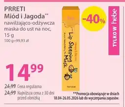 Hebe Nawilżająco-odżywcza maska do ust na noc PRRETI Miód i Jagoda oferta