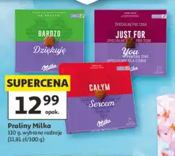 Auchan Praliny Milka Dziękuję oferta