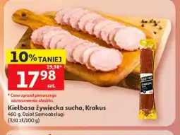 Auchan Kiełbasa żywiecka sucha Krakus oferta