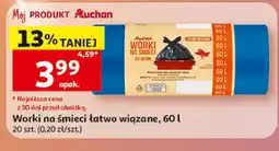 Auchan Worki na śmieci łatwo wiązane Auchan oferta