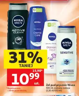 Auchan Żel pod prysznic Nivea Men Active Clean oferta