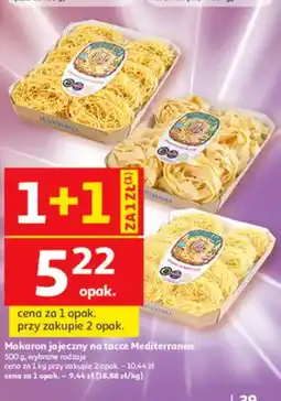 Auchan Makaron jajeczny na tacce Mediterranea oferta