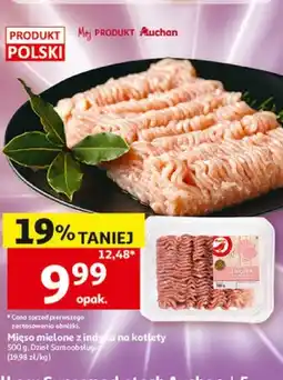Auchan Mięso mielone z indyka na kotlety polskie oferta