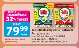 Auchan Tabletki do zmywarki Platinum Fairy oferta