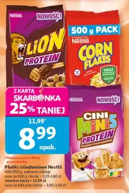 Auchan Płatki śniadaniowe Nestlé Lion Protein oferta
