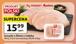 Auchan Sznycle z fileta z indyka polskie oferta