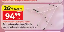 Auchan Suszarka na bieliznę Vileda Universal powierzchnia suszenia 18m oferta