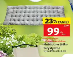 Auchan Materac na łóżko turystyczne wym.: 190x70x6cm oferta