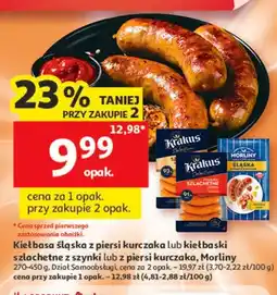 Auchan Kiełbasa śląska z piersi kurczaka Morliny oferta