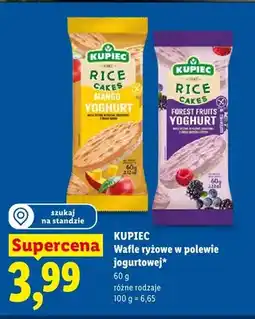 Lidl Wafle ryżowe w polewie jogurtowej Kupiec oferta